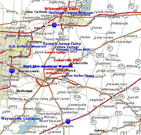 Directions to The Hearthstone Inn, Cedarville, OH